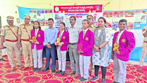 విజేతలకు సీపీ సన్మానం 
