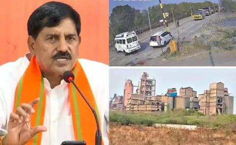 MLA Adinarayana Reddy followers obstruct operations at Ultratech Cement Industry