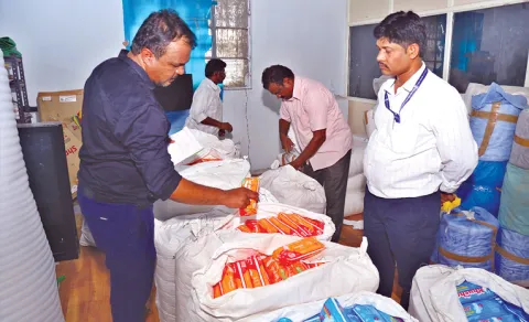 bis raids in sanitary pads factory at hyderabad