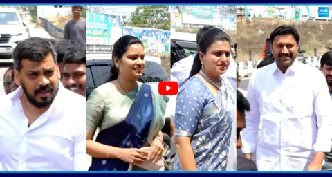YSRCP Leaders Visuals in Tadepalli 