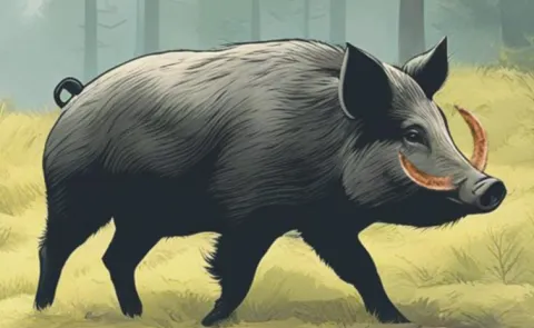 animals deads in forest hunters