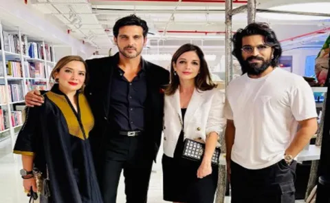 Hrithik Roshan Ex Wife Sussanne Khan Thanks Ram Charan for Visiting New Store