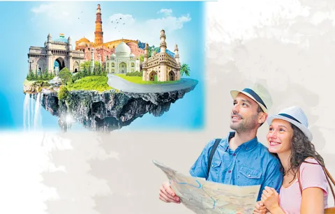 Foreign tourists flock to India