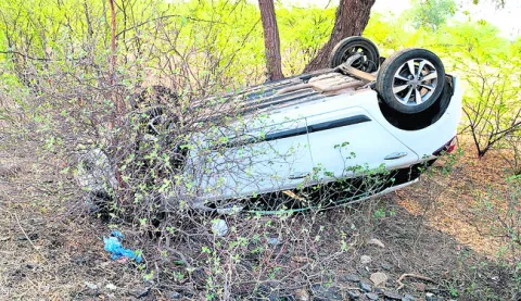 కుక్కను తప్పించబోయి.. 