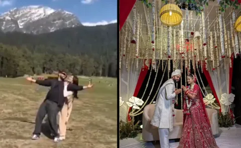 Pahalgam Navy Officer Vinay NarwalLast Video With His Wife video goes viral 