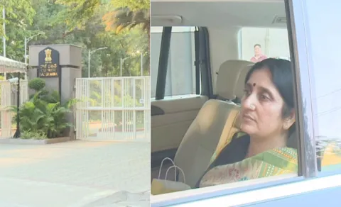 Vallabhaneni Vamsi Wife pankaja Sri meets Governor Nazeer
