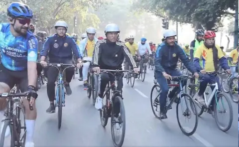 The Fit India Sunday On Cycle With Journalists Event Held At Telangana13
