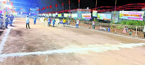 ఉత్కంఠగా ఎడ్ల బండలాగుడు పోటీలు 