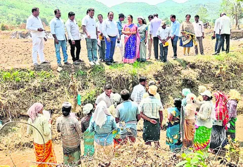ఎన్‌ఆర్‌ఈజీఎస్‌ రోడ్డు పరిశీలన 