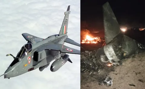 Jaguar Fighter Jet Crashes In Gujarat Pilot Dies