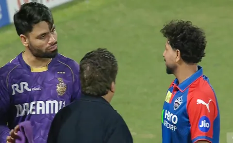 Kuldeep Yadav Slaps Rinku Singh Twice As KKR star left shocked Fans Reacts6