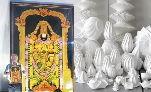 Origami: The Japanese Art of Paper Folding To Create Lord Venkateswara 13