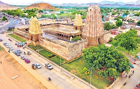 Kodandaramalayam in Ontimitta is decorated for Brahmotsavam