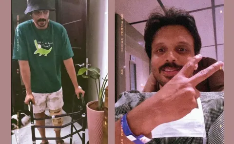 Actor Aadarsh Balakrishna Leg Injury 