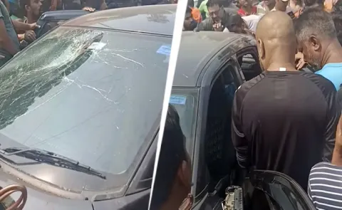 Drunk Film Director CRASHES SUV Into Kolkata Market