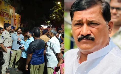 GVMC workers protest in front of Ganta House