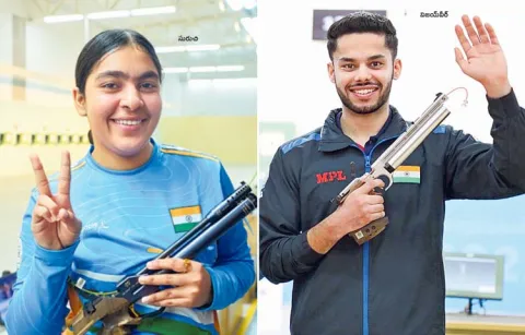 Indian shooters Suruchi and Vijayveer shine with gold medals