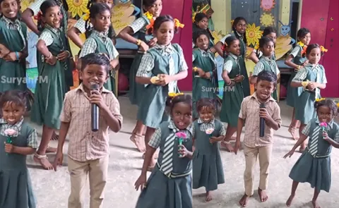 Tamil Nadu school children dance  video with  100 million views viral 