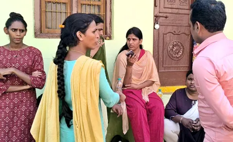 Transgender Protest Infront of Boy Friend House