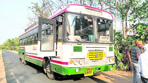 ఆర్టీసీ బస్సులో పొగలు