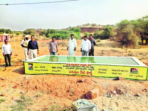 ఫారంపాండ్‌ పనుల తనిఖీ 