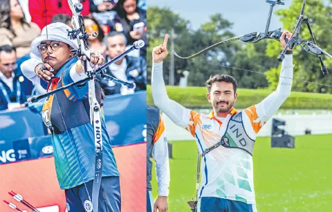 Deepika Kumari and Parth Salunkhe in World Cup Archery semis5