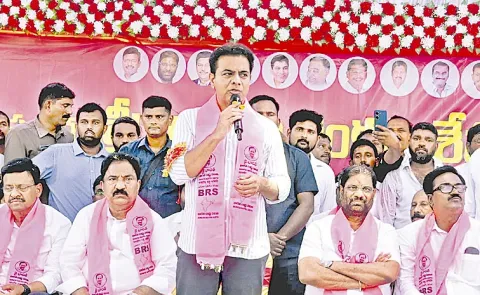 KTR Key Comments on CM Revanth Reddy In Khammam