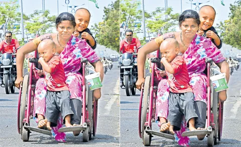 Tadepalli Woman Request to Electrical wheelchair
