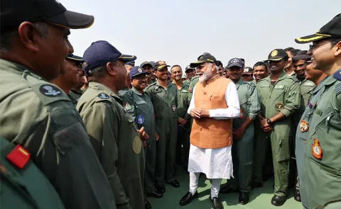 Pm Modi Visits Adampur Air Base In Punjab Interacts With Jawans4