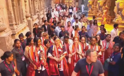 Miss World 2025: Contestants In Yadagirigutta Temple
