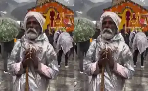 Viral Video: 70 Year Old Karnataka Man Walks 2 200 km to Kedarnath12