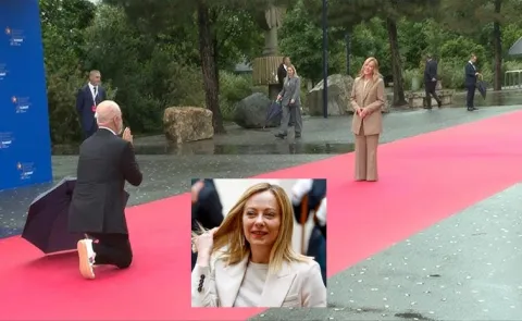Albanian PM Greet Italian PM Giorgia Meloni5