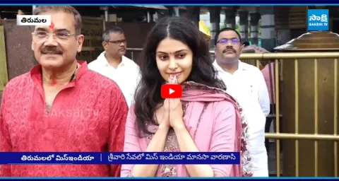MISS INDIA Manasa Varanasi Visited Tirumala 3