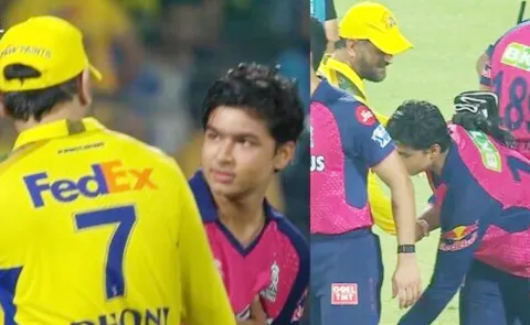 Vaibhav Suryavanshi Touches MS Dhoni Feet CSK Captain Reaction Viral4