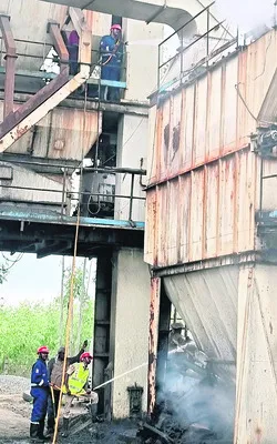 తారుప్లాంట్‌లో అగ్నిప్రమాదం