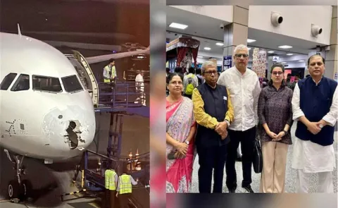 Trinamool MPs Team On IndiGo Plane Caught In Storm Srinagar2