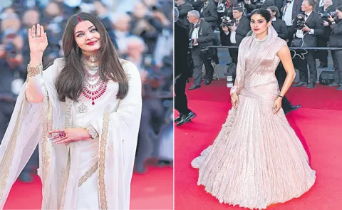 Janhvi Kapoor made a breathtaking red carpet debut at Cannes 20258