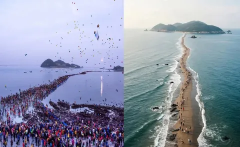 South Korea Miracle jindo. sea will split for an hour14