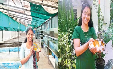 Parvathy Vinod a sociology graduate began rearing Ornamental Fish