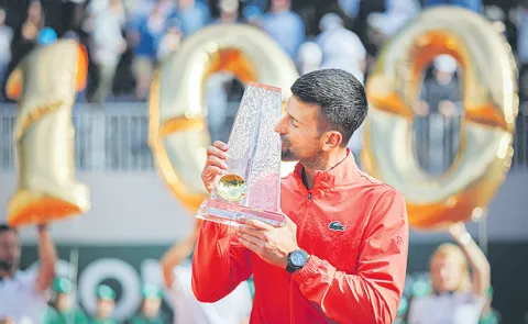 Novak Djokovic wins 100th singles title6