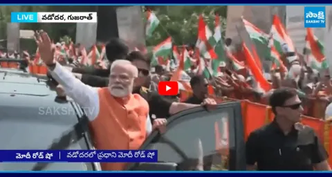 PM Modi Roadshow In Vadodara Gujarat