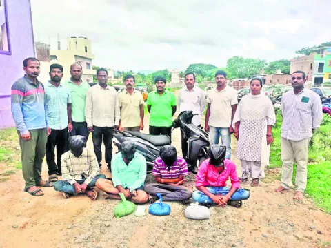 గుజిరీ దుకాణంలో గంజాయి