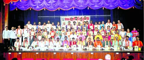 67 మంది కళాకారులకు ఘన సత్కారం 
