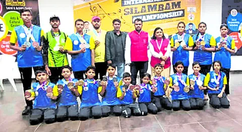 కర్రసాములో జిల్లా క్రీడాకారుల ప్రతిభ 
