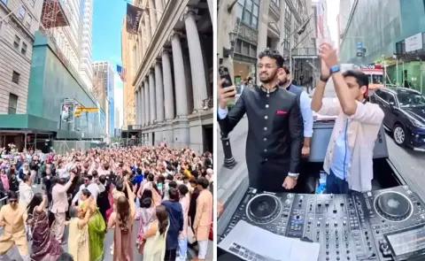 Viral video: Baraat of 400 people shut down Wall Street Goes Viral9