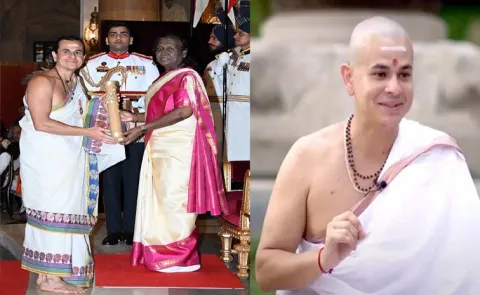 Brazilian Vedic teacher Jonas Masetti walked barefoot to receive Padma Shri
