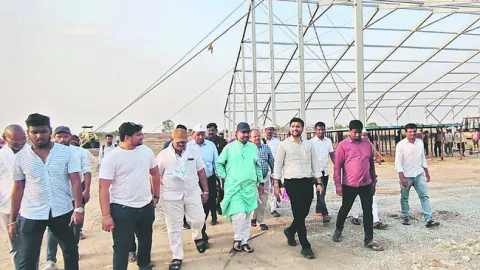 కేంద్రమంత్రి పర్యటన ఏర్పాట్లు పరిశీలన