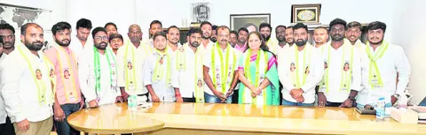 MLC Kalvakuntla Kavitata with Jagruti Sena (file photo)