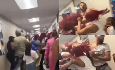 US Faulk School Event Turns Parents Exchange Punches Video Viral