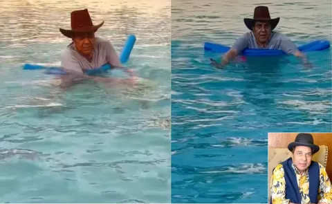 Bollywood actor Dharmendra often shares glimpses of his fitness routine12